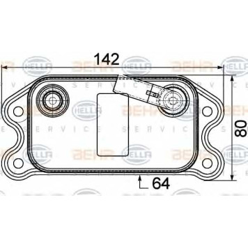 Масляный радиатор масла двигателя HELLA 8MO 376 747-141