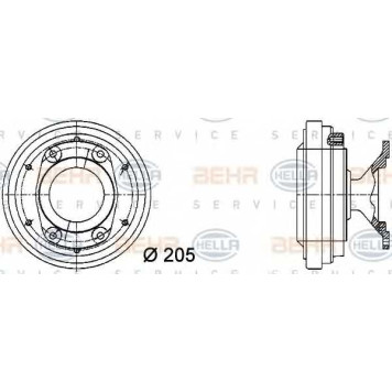 Сцепление вентилятора радиатора HELLA 8MV 376 731-291
