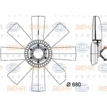 Вентилятор охлаждения двигателя HELLA 8MV 376 731-461