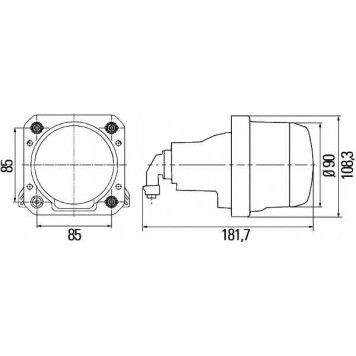 Основная фара HELLA 90 mm / 1BL 009 999-041-1