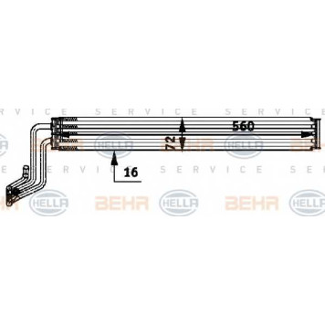 Масляный радиатор рулевого управления HELLA 8MO 376 726-281