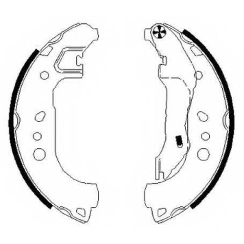 Комплект тормозных колодок для SKODA RAPID(NH1,NH3) / VW UP <b>HELLA 8DB 355 022-131 / H1808</b>