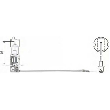 Лампа накаливания H3 24В 70Вт HELLA 8GH 002 090-253
