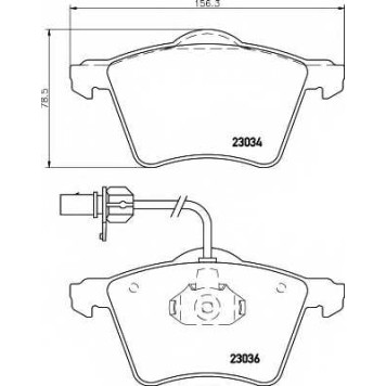 Колодки тормозные дисковые для VW KOMBI(T2), TRANSPORTER(70XA, 70XB, 70XC, 70XD, 7DB, 7DK, 7DW) <b>HELLA 8DB 355 008-771 / T1179</b>