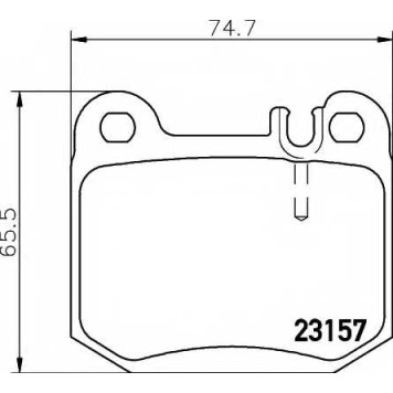 Колодки тормозные дисковые для MERCEDES M(W163) <b>HELLA 8DB 355 008-831 / T1188</b>