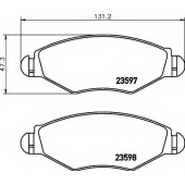 Колодки тормозные дисковые для CITROEN XSARA(N1) / PEUGEOT 206(2A/C,2E/K,T3E), HOGGAR <b>HELLA 8DB 355 009-411 / T1245</b>