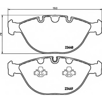 Колодки тормозные дисковые для BMW X5(E53) <b>HELLA 8DB 355 009-921 / T1300</b>