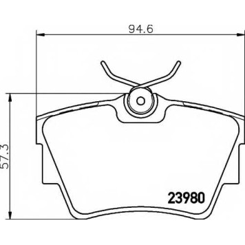 Колодки тормозные дисковые для NISSAN PRIMASTAR(X83) / OPEL VIVARO(E7,F7,J7) / RENAULT TRAFIC(EL,FL,JL) <b>HELLA 8DB 355 010-761 / T1390</b>