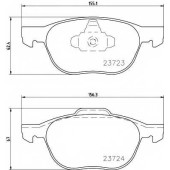 Колодки тормозные дисковые для FORD C-MAX, ECOSPORT, FOCUS, KUGA / MAZDA 3, 5, PREMACY / VOLVO C30, C70, S40, V40, V50 <b>HELLA 8DB 355 011-191 / T1436</b>