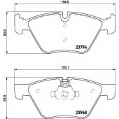 Колодки тормозные дисковые для BMW 3(E90,E91,E92,E93), X1(E84), Z4(E89) <b>HELLA 8DB 355 011-321 / T1448</b>
