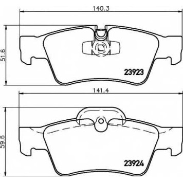 Колодки тормозные дисковые для MERCEDES G(W463), GL(X164), M(W164), R(V251,W251) <b>HELLA 8DB 355 011-421 / T1455</b>