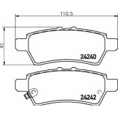 Колодки тормозные дисковые для NISSAN NAVARA(D40), PATHFINDER(R51,R52), XTERRA(N50) <b>HELLA 8DB 355 012-081 / T1523</b>