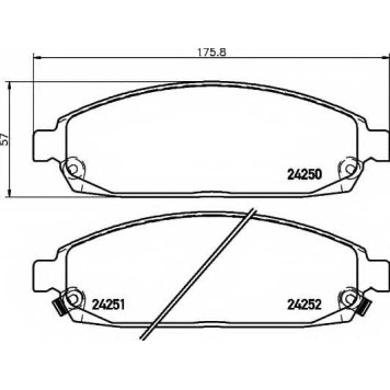Колодки тормозные дисковые для JEEP COMMANDER(XK), GRAND CHEROKEE(WH,WK) <b>HELLA 8DB 355 012-101 / T1527</b>