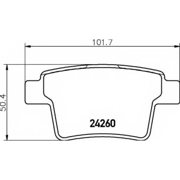 Колодки тормозные дисковые для FORD METROSTAR, MONDEO(B4Y,B5Y,BWY) <b>HELLA 8DB 355 012-171 / T1534</b>