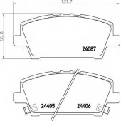 Колодки тормозные дисковые для HONDA CIVIC(FK,FN) <b>HELLA 8DB 355 006-911 / T1586</b>