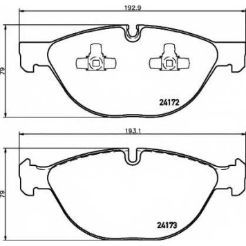 Колодки тормозные дисковые для BMW X5(E70), X6(E71,E72,F16,F86) <b>HELLA 8DB 355 012-661 / T1628</b>