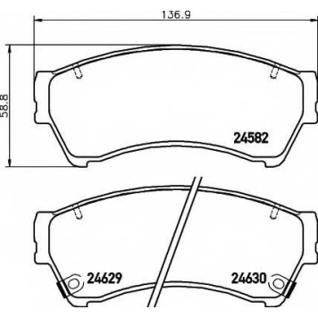 Колодки тормозные дисковые для MAZDA 6(GG,GH) <b>HELLA 8DB 355 013-761 / T1749</b>