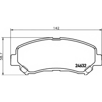Колодки тормозные дисковые для NISSAN QASHQAI(J10,JJ10), X-TRAIL(T31) <b>HELLA 8DB 355 013-781 / T1751</b>