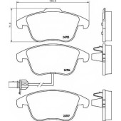 Колодки тормозные дисковые для AUDI A4(8K2,8K5,8KH,B8), A5(8F7,8T3,8TA) <b>HELLA 8DB 355 013-861 / T1760</b>