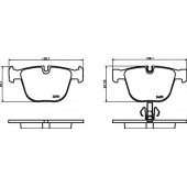 Колодки тормозные дисковые для BMW 5(F07), 7(F01,F02,F03,F04) <b>HELLA 8DB 355 014-141 / T1797</b>