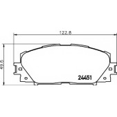 Колодки тормозные дисковые для LEXUS CT(ZWA1#) / TOYOTA PRIUS PLUS(ZVW4#), PRIUS(NHP10#,ZVW3#,ZVW5#) <b>HELLA 8DB 355 014-311 / T1814</b>