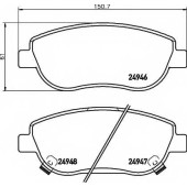 Колодки тормозные дисковые для TOYOTA AVENSIS(ADT27,ZRT27), VERSO(#AUR2#,#ZGR2#) <b>HELLA 8DB 355 014-871 / T1904</b>