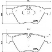 Колодки тормозные дисковые для BMW 5(E60,E61) <b>HELLA 8DB 355 015-031 / T1926</b>