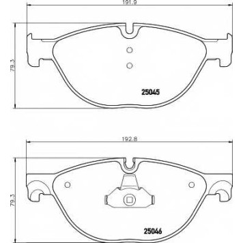 Колодки тормозные дисковые для BMW 5(F07,F10,F11,F18), 6(F06,F12,F13), 7(F01,F02,F03,F04) <b>HELLA 8DB 355 015-251 / T1960</b>