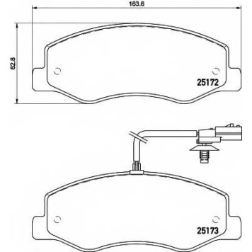 Колодки тормозные дисковые для NISSAN NV400 / OPEL MOVANO / RENAULT MASTER(EV,FV,HV,JV,UV) <b>HELLA 8DB 355 015-311 / T1971</b>