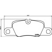 Колодки тормозные дисковые для PORSCHE CAYENNE(955,9PA), PANAMERA(970) <b>HELLA 8DB 355 015-651 / T2035</b>
