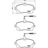 Колодки тормозные дисковые для PEUGEOT 407(6D#,6E#) <b>HELLA 8DB 355 016-261 / T2145</b>