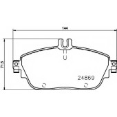 Колодки тормозные дисковые для MERCEDES A(W176), B(W242,W246), CLA(C117,X117), GLA(X156) <b>HELLA 8DB 355 019-721 / T2149</b>