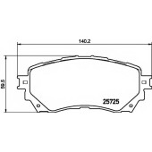 Колодки тормозные дисковые для MAZDA 6(GH,GJ) <b>HELLA 8DB 355 020-901 / T2284</b>
