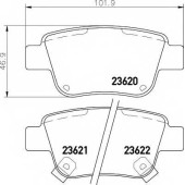 Колодки тормозные дисковые для TOYOTA ALPHARD / VELLFIRE, AVENSIS, COROLLA, PREVIA <b>HELLA 8DB 355 017-331 / T3130</b>