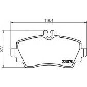 Колодки тормозные дисковые для MERCEDES A(W168) <b>HELLA 8DB 355 018-281 / T5101</b>