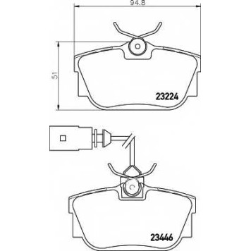 Колодки тормозные дисковые для VW KOMBI(T2), TRANSPORTER(70XA, 70XB, 70XC, 70XD, 7DB, 7DK, 7DW) <b>HELLA 8DB 355 018-591 / T5137</b>