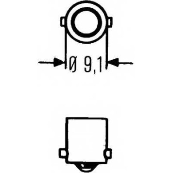 Лампа накаливания 12В 6Вт HELLA 8GP 007 676-121-1