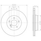 Тормозной диск HELLA PAGID 50272PRO / 8DD 355 106-911