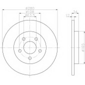 Тормозной диск HELLA PAGID 50346PRO / 8DD 355 108-061