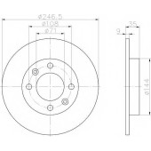 Тормозной диск HELLA PAGID 50366PRO / 8DD 355 108-391