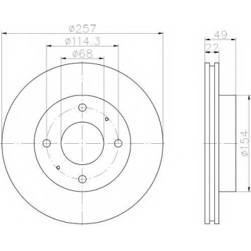 Тормозной диск HELLA PAGID 52329 / 8DD 355 102-651
