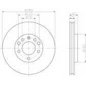 Тормозной диск HELLA PAGID 52431PRO / 8DD 355 106-071