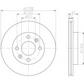 Тормозной диск HELLA PAGID 52820PRO / 8DD 355 101-261