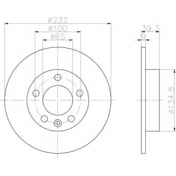 Тормозной диск HELLA PAGID 53955PRO / 8DD 355 105-411