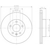Тормозной диск HELLA PAGID 53958PRO / 8DD 355 105-591