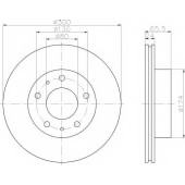 Тормозной диск HELLA PAGID 54167PRO / 8DD 355 109-021