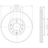 Тормозной диск HELLA PAGID 54187PRO / 8DD 355 109-241