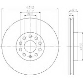 Тормозной диск HELLA PAGID 54205PRO / 8DD 355 109-521