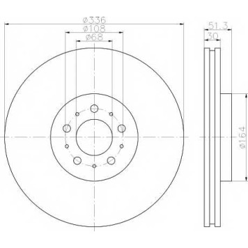 Тормозной диск HELLA PAGID 54267PRO / 8DD 355 110-591