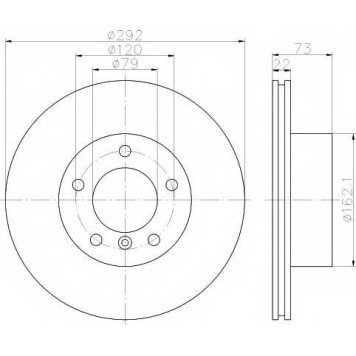 Тормозной диск HELLA PAGID 54328PRO / 8DD 355 111-241